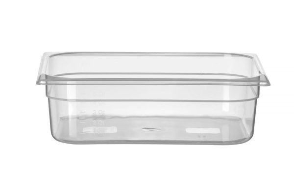 GN container 1/2 polypropyleen, HENDI, Profi Line, GN 1/2, 5L, Transparant, 325x265x(H)100mm
