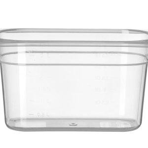 GN container 1/4 polypropyleen, HENDI, Profi Line, GN 1/4, 3,5L, Transparant, 265x162x(H)150mm