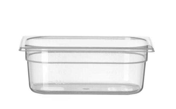 GN container 1/4 polypropyleen, HENDI, Profi Line, GN 1/4, 2L, Transparant, 265x162x(H)100mm