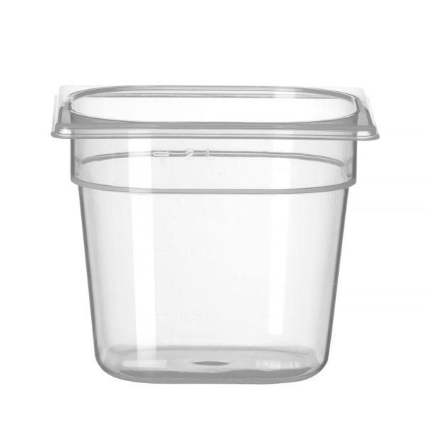 GN container 1/6 polypropyleen, HENDI, Profi Line, GN 1/6, 2L, Transparant, 176x162x(H)150mm