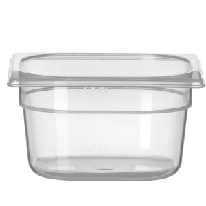 GN container 1/6 polypropyleen, HENDI, Profi Line, GN 1/6, 1,5L, Transparant, 176x162x(H)100mm